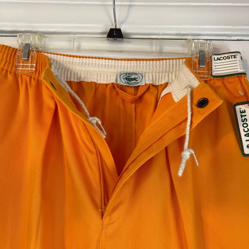 NWT 70s Vintage Izod Lacoste Pants Preppy Bright Orange Men's‎ Size Medium 30x36